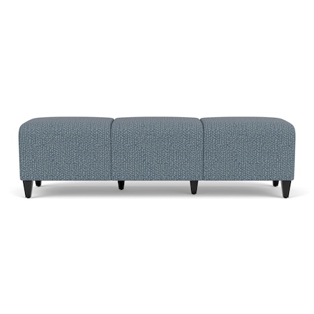 Lesro Siena Lounge Reception 3 Seat Bench, Black, RF Serene Upholstery SN3001